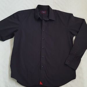 UNTUCKit Mens Black Shirt Long Sleeve Dress Medium